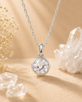 Clear Quartz zodiac gemstone pendant necklace